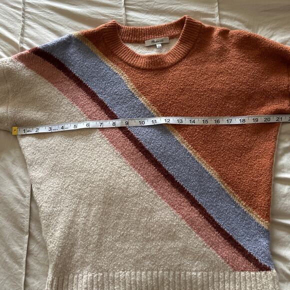 Madewell Striped Lyford Pullover Sweater in Coziest Textured Yarn Small - Picture 7 of 8